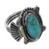 Genuine Sterling Silver And Turquoise Ring Size 5-3/4 EX56315